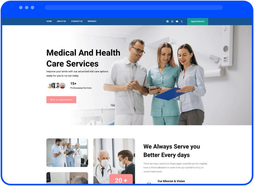 WordPress Theme para Centro Médico